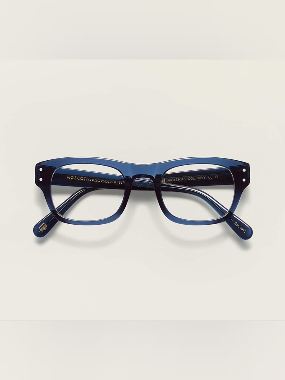 Moscot Nebb Navy Eyeglasses with Moscot Case